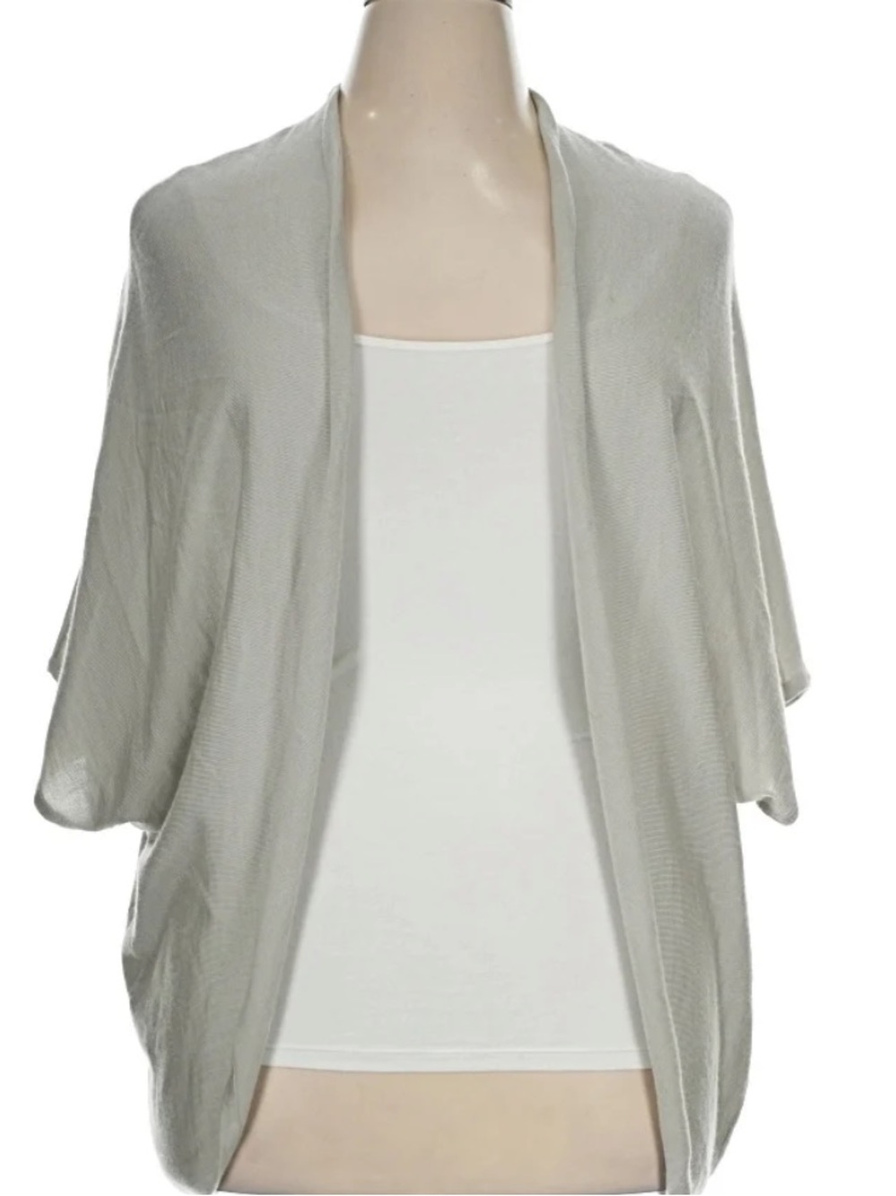 Ralph Lauren Light Cream Open-Front Cashmere Cardigan